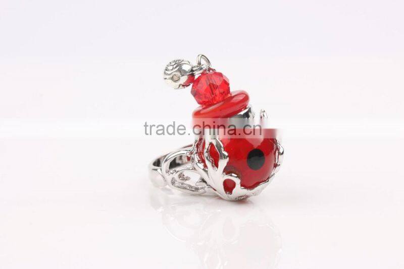 Fashion Mini Glass Bottle Women Perfume Finger Ring Size Adjustable Essential Oil Rings Scent Ring