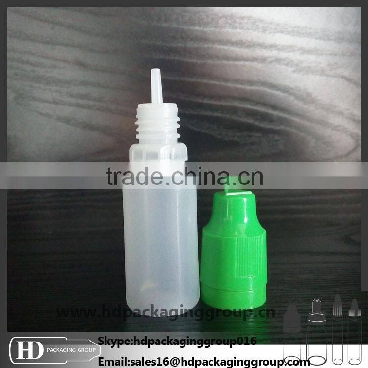 10ml 30ml e liquid pe plastic dropper bottle with childproof and tamper evident cap