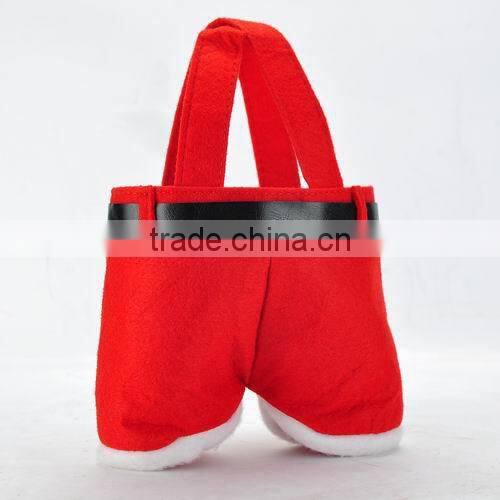 Christmas Tree Table Decoration Gift Toy Wedding Candy Handbag Santa Pants Treat Bag