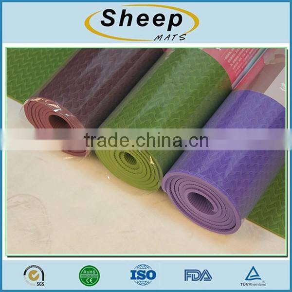 Fitness exercise anti fatigue waterproof tpe organic yoga mat fabric roll