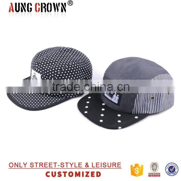 promotional custom print 5 panel caps
