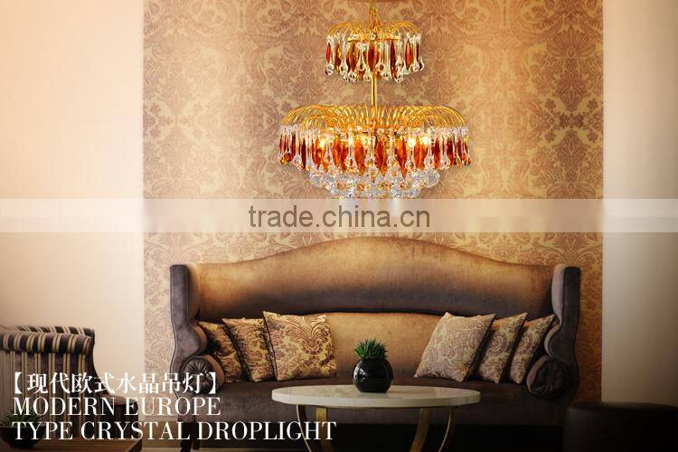Hot sale european amber crystal pendant chandelier