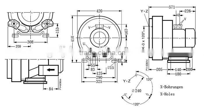 single phase dental ring blower ring compressor blower