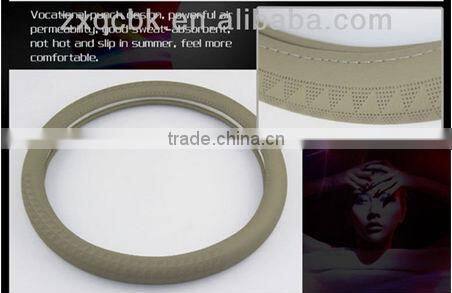 Hot selling and fashion Imitation leather steering wheel cover