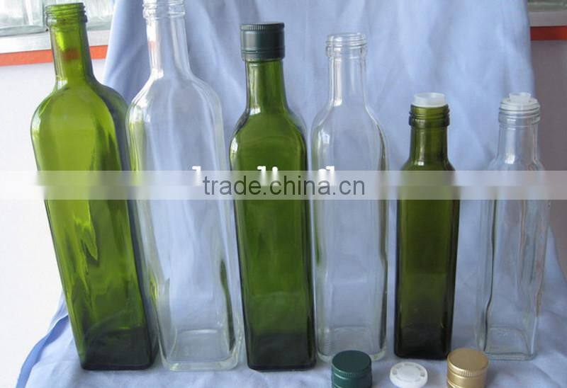 250ml 500ml 750ml cooking olive oil glass bottle with metal nozzle