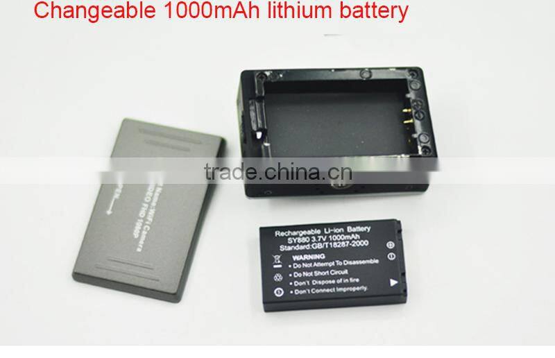 Full hd 1080p waterproof sports micro wireless video camera