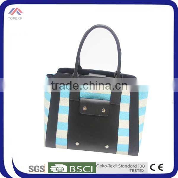 Summer Beach Bag Straw Bag Stripe Paper Straw Bag