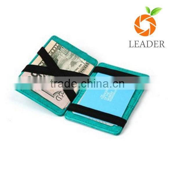 wholesale factory price colorful blocking magic wallet,genuine leather card holder
