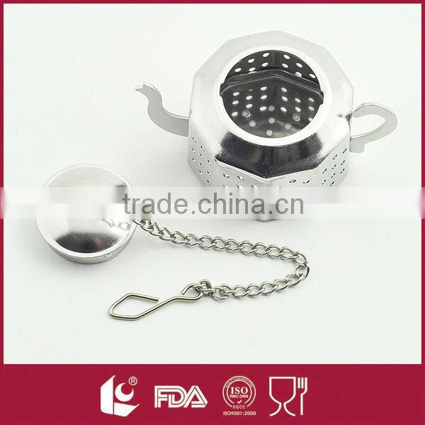 High quality bulk stainless steel tea ball strainers with chain hook