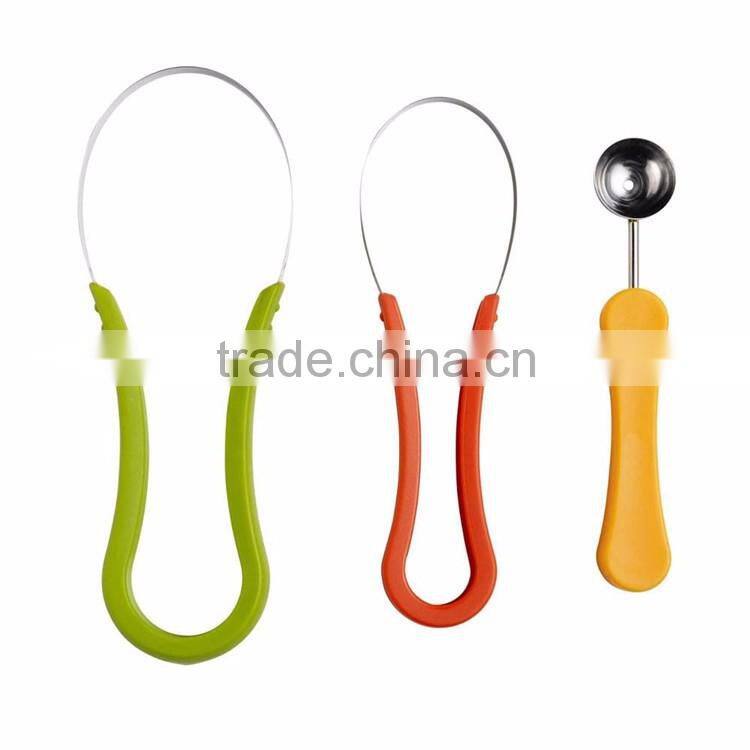 Colorful Folding Ice Cream Steel Peeler Metal Fruit Scoop