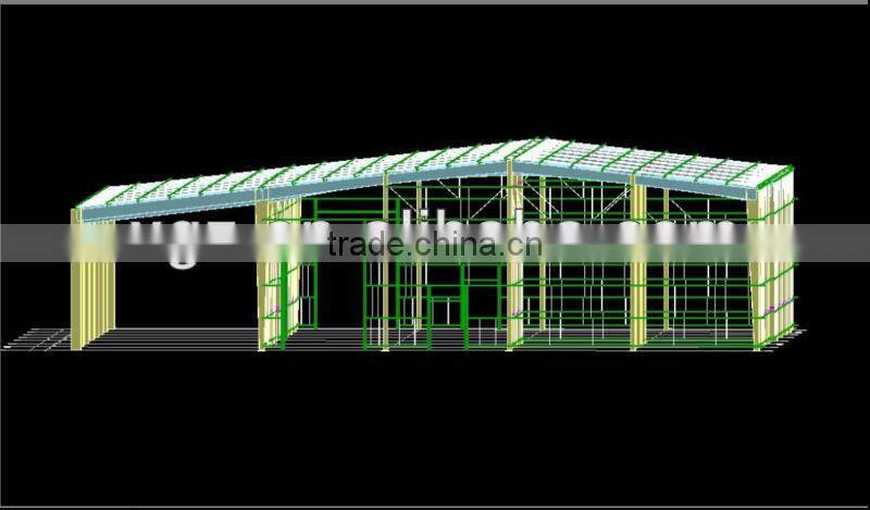 XZG lower cost sandwich panel light steel frame warehouse WORKSHOP