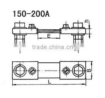 made in china DC copper Shunt,class 0.5, 150A/50mV