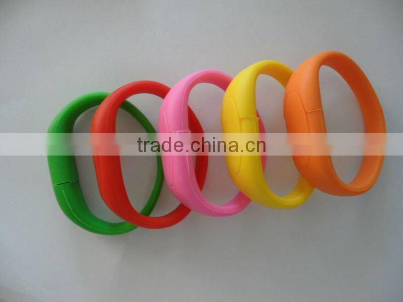 Hot selling ODM Colorful USB Silicone Bracelet