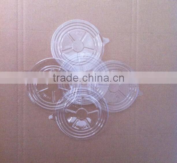 Food grade disposable plastic lid for paper bowl