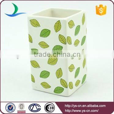 Wholesale Leaves Design Ceramic Accessories For Bathroom