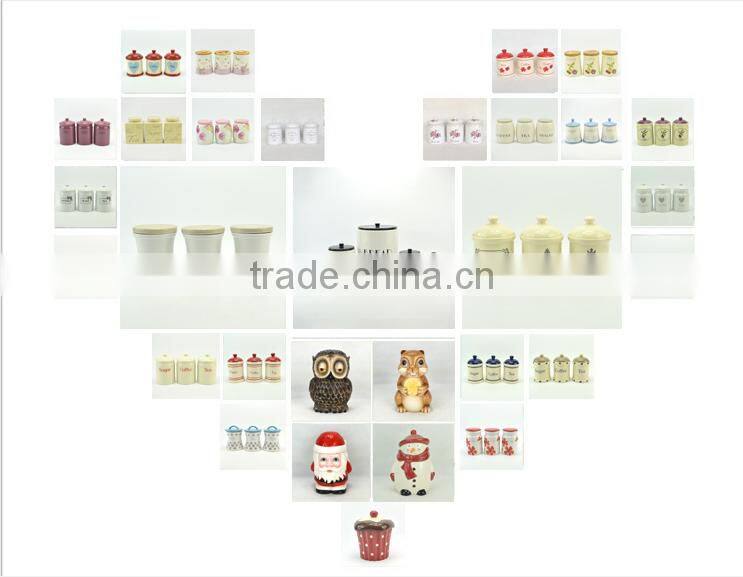 2017 ceramic modern decal food Storage Jars factory