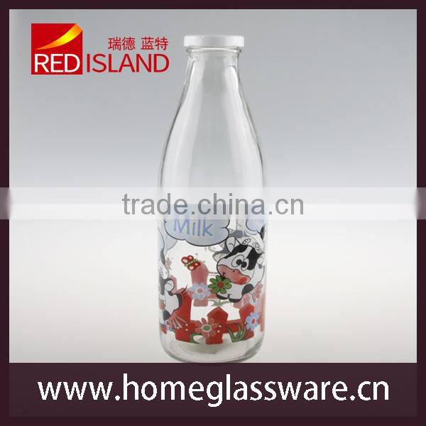 glass milk bottle 1L