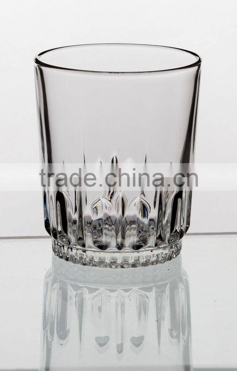 glass manufactory supply old fashion glass cup emboss