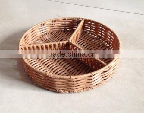 Wholesale empty plastic baskets with handmade