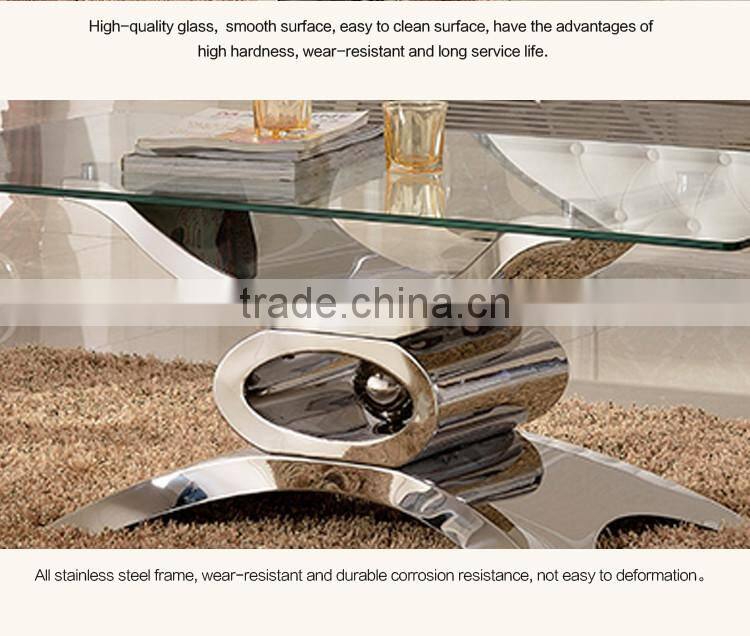 C346 living room furniture modern glass coffee table