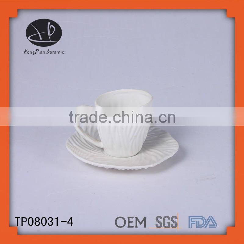 emboss design ceramic coffee & tea sets