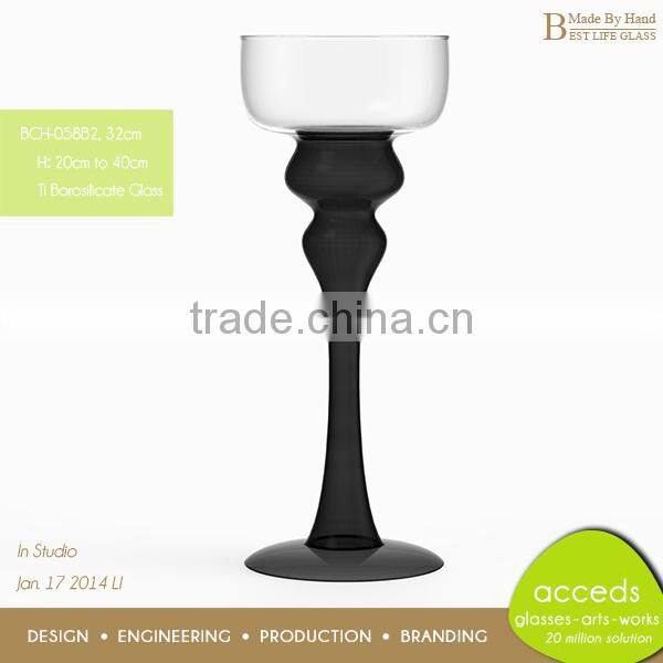 Heat Resistant Hand Made Glass Candle Holder