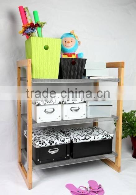 High Quality Home 3-Tier Wooden Mesh Shoe Storage/Sundry Storage Rack/Shoe Shelf