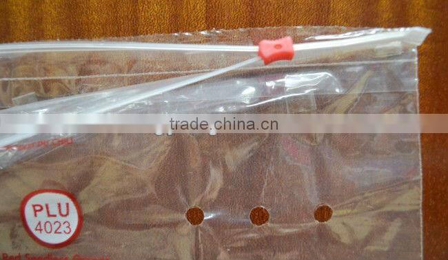 resealable zip lock fruit bag with holes for grape packaging bags