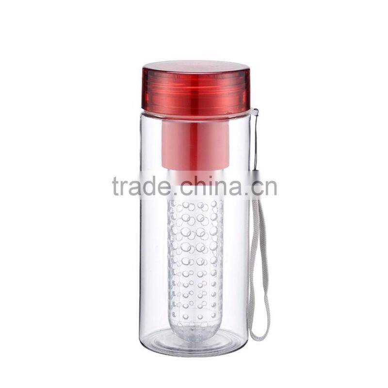 water bottle fruit infuser FDA approved bpa free plastic Tritan fruit infuser bottle 26 oz