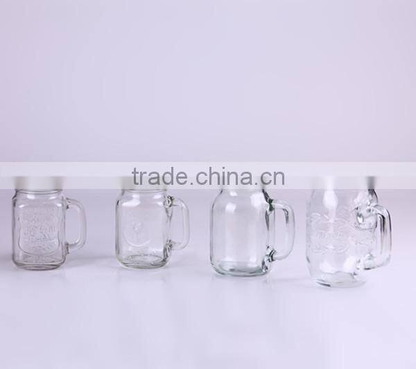 round hot-sell glass mason jar with lid and straw
