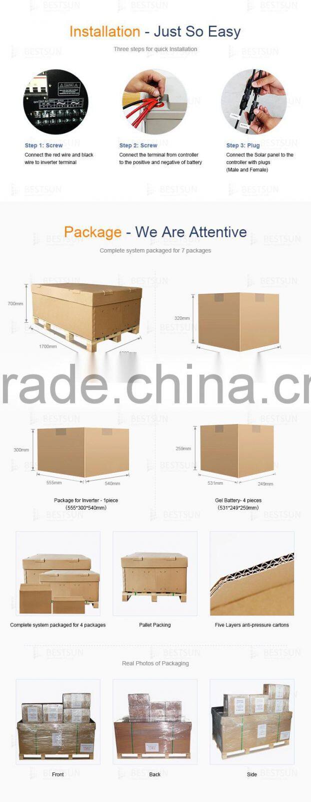 solar power system renewable energy for home 3kw off grid system hot sale