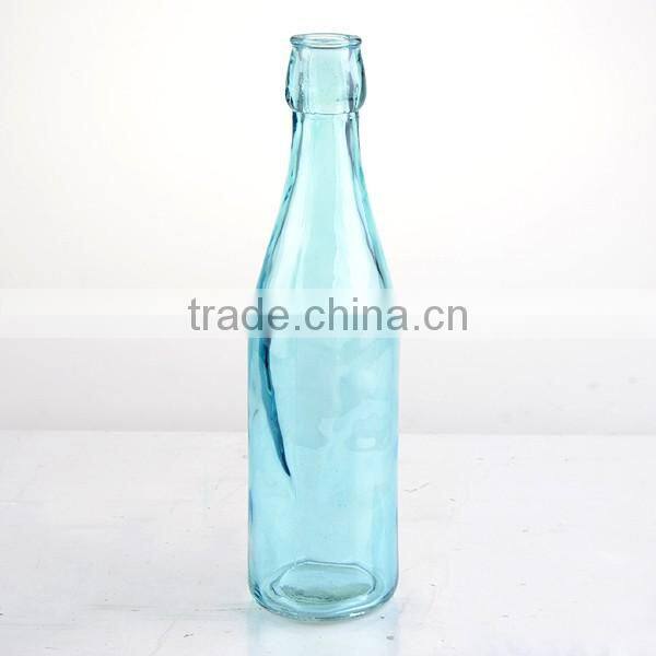 Spray blue cylinder bottle & candy color vases