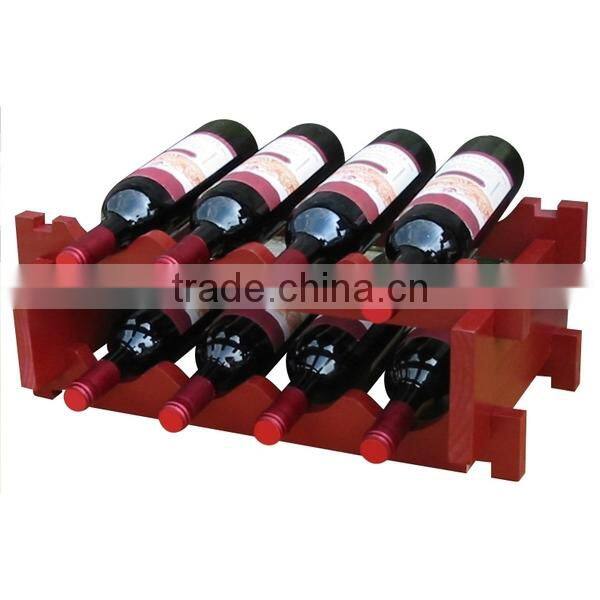 Wholesale price black red colorful wooden wine rack for sale