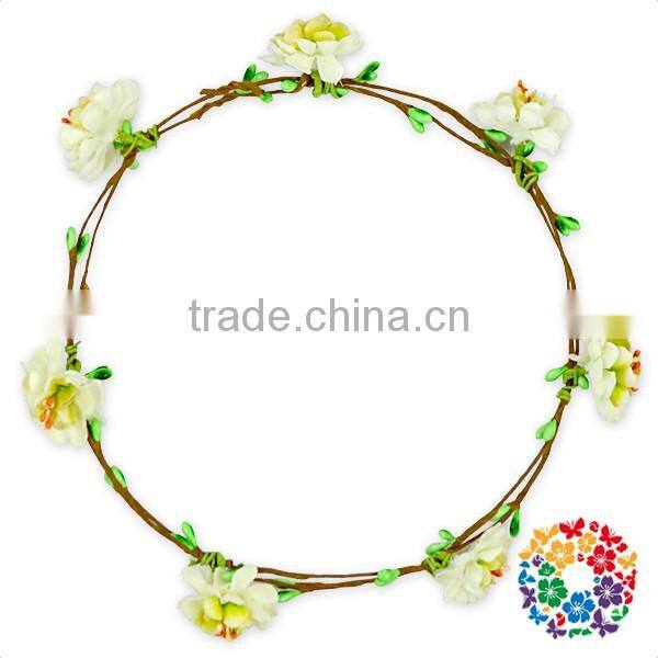 Handmade Flower Wreath Hair Accessories Wedding Rose Flower Garland