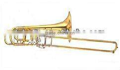 Gold lacquer Bb key tenor trombone entry model