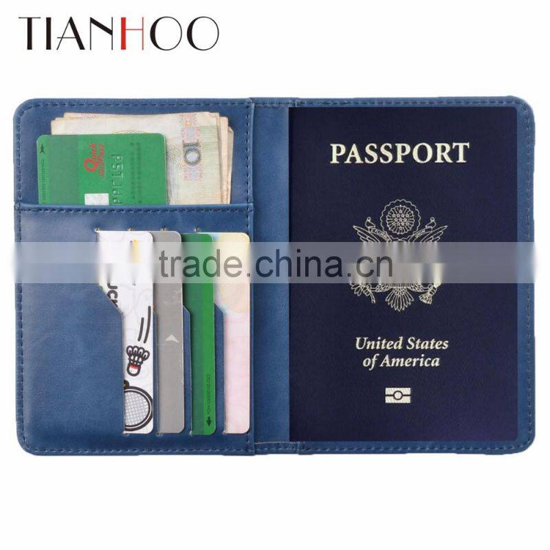 Wholesale custom high quality leather travel rfid passport holder
