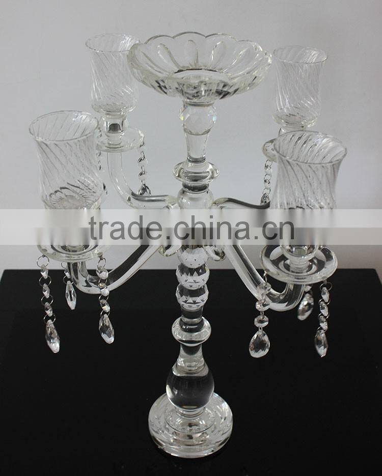 Jingyage crystal candelabra wedding centerpieces glass candelabra wedding