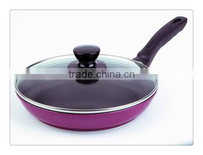 Good quantity aluminium alloy deep frying pan with lid / aluminium pot / cookware sets