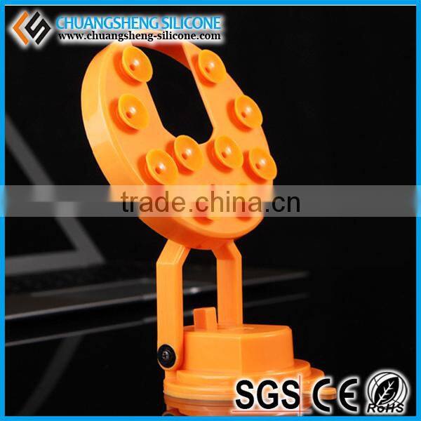 360 degred rotating car sucker phone holder, silicone holder, plastice phone stand