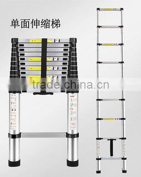 3.8 meters of aluminum telescopic ladder Aluminum Alloy bamboo ladder thickening household portable folding ladder stairs Pavili