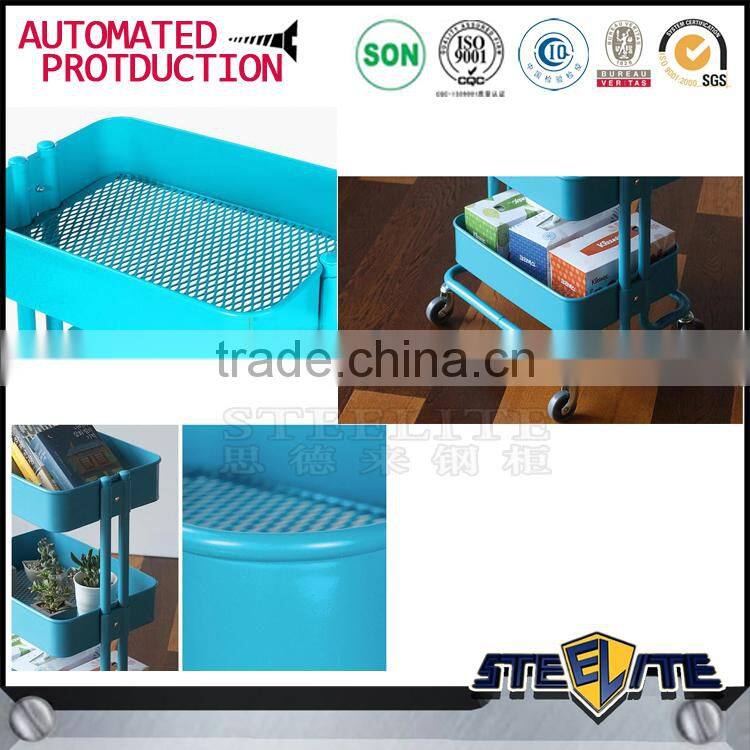 Kitchen furniture turkey 3 tier vegetable metal trolley cart