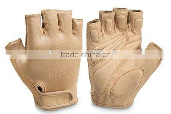 Half Finger Pig Skin Weight Lifting Glove
