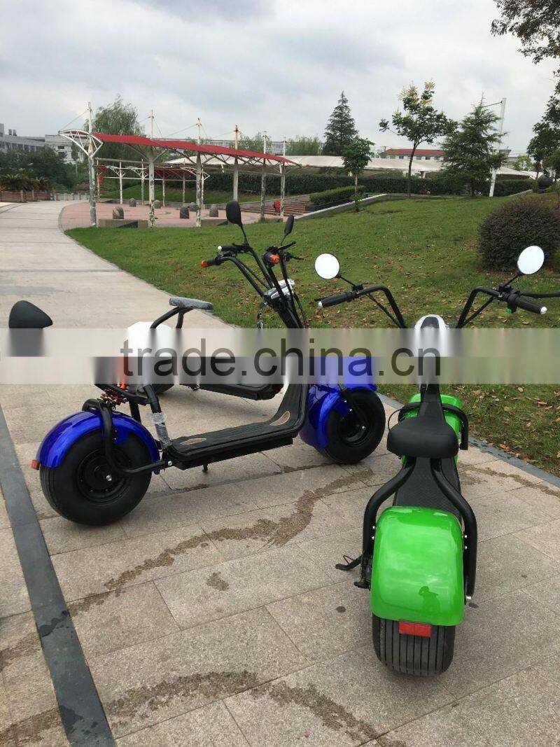 2016 popular Harley style electric scooter with big wheels fashion city scooter citycoco