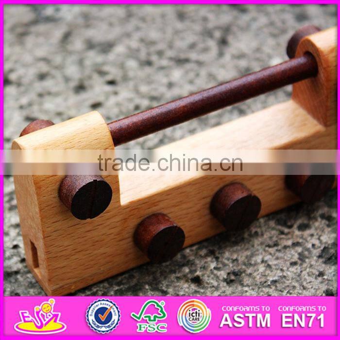 2016 new design children wooden lock toy W02A167