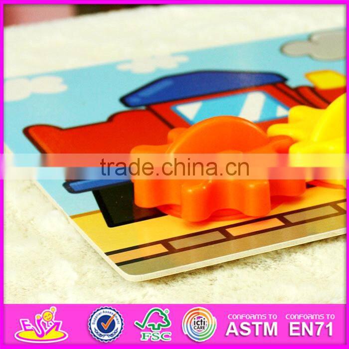 2016 new design cartoon wooden baby toy W01B030