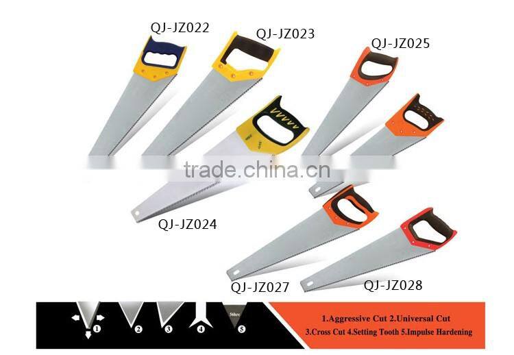 QJ-JH08 Wood handle hand saw with single color,high quality hand saw