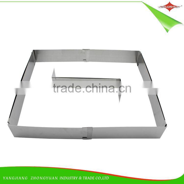 ZY-F1393 good price square stainless steel cake mold cake ring