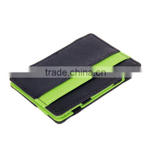 PU Leather Elastic Trick Fold Wallet Magic Money Clip