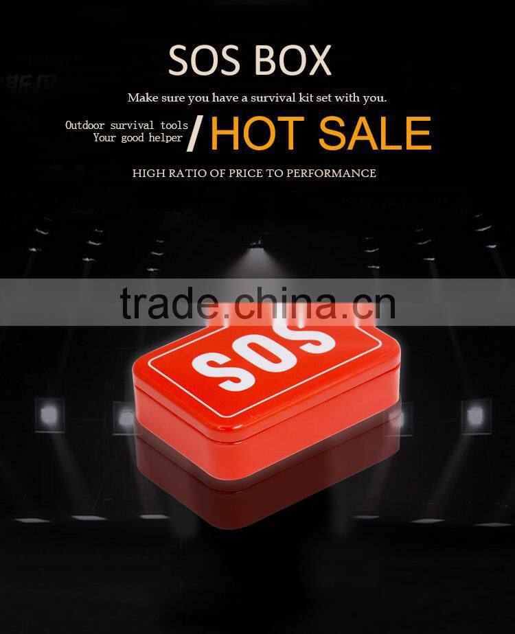 TopMedi 6 in 1 SOS Box survival kit,outdoor camping item