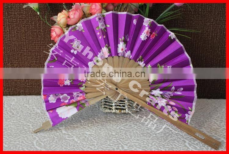 2015 Novel bamboo handcrafts fabric fan